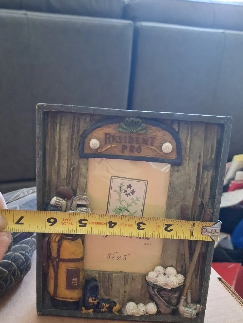 'Resident Pro' Golf Accent Picture Frame in Green and Yellow